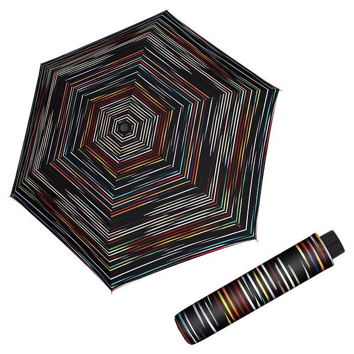 Doppler Havanna Fiber DESERT - dámský ultralehký mini deštník, černý