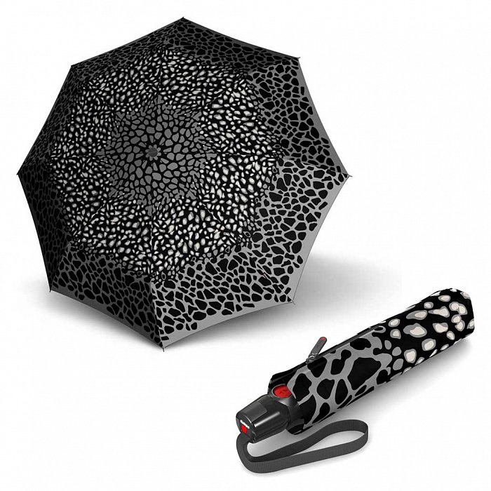 Knirps T.200 Duomatic Animal Stone - dámský plně automatický deštník