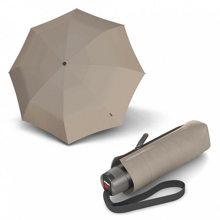 Dámský skládací mini deštník s UV ochranou T.010 Small Manual taupe