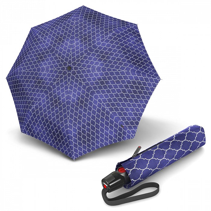 Knirps T.200 Medium Duomatic Regenerate Blue - dámský plně automatický deštník