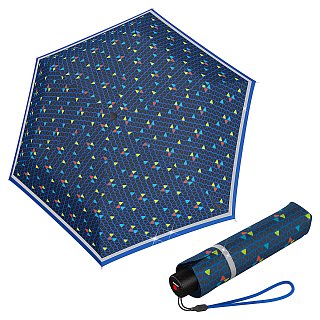 Knirps Rookie Manual Triple Blue - lehký skládací deštník