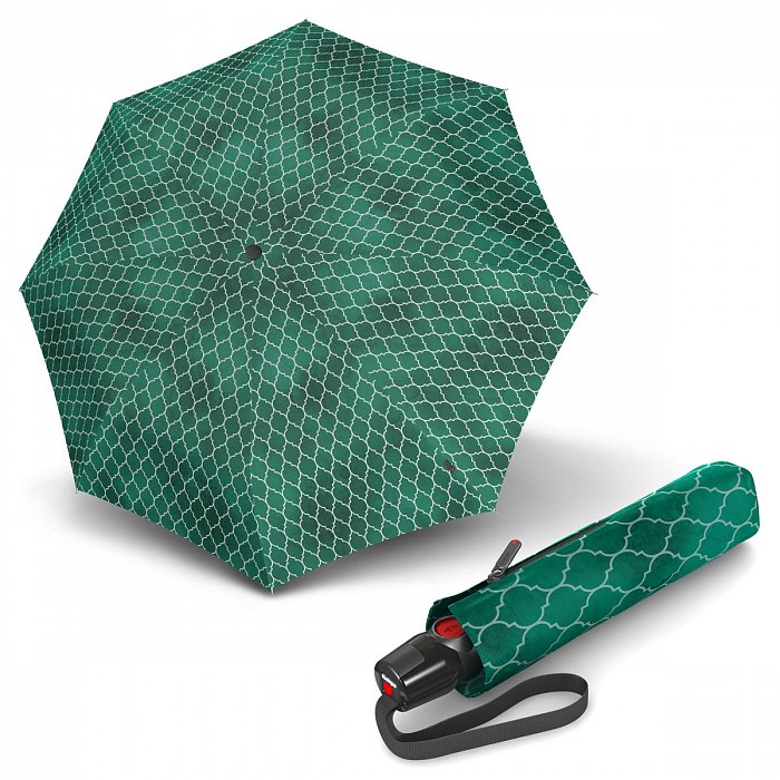 Knirps T.200 Medium Duomatic Regenerate Green - dámský plně automatický deštník