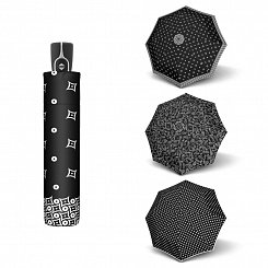 Doppler Magic Fiber BLACK & White - dámský skládací plně-automatický deštník