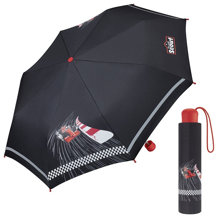 Scout RED RACE - chlapecký skládací deštník