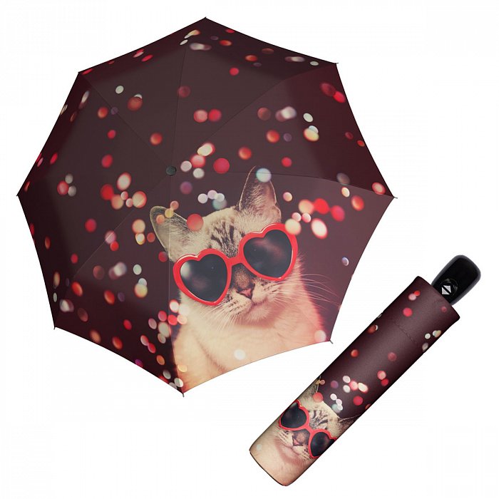 Doppler Magic Mini MODERN.ART Lovely Cat - dámský plně-automatický deštník