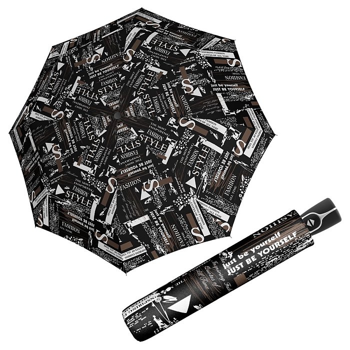 Doppler Magic Fiber SCRIBBLE Black - dámský plně-automatický deštník