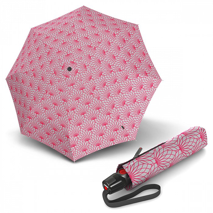 Knirps T.200 Medium Duomatic Renature Pink - dámský plně automatický deštník