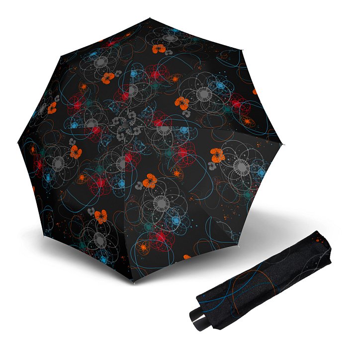 Doppler Mini Fiber BARCELONA - dámský skládací mechanický deštník černá