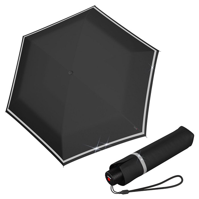 Knirps Rookie Manual - lehký skládací deštník, černý