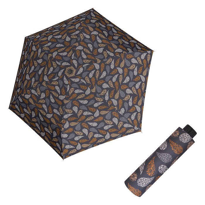 Doppler Havanna Fiber JOY - dámský ultralehký mini deštník hnědá