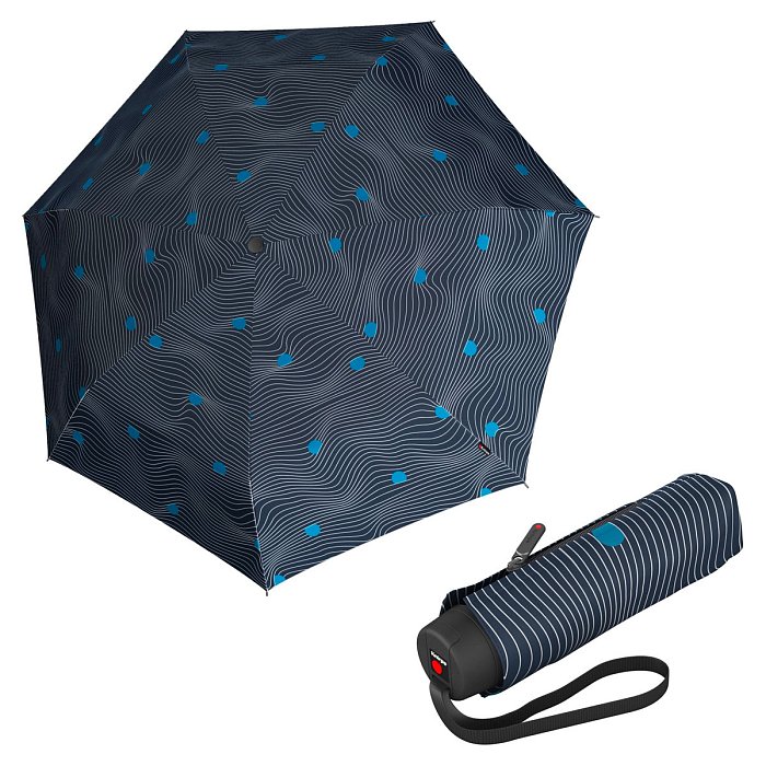 Knirps T.020 Small Manual Meditate Blue - dámský skládací mini deštník