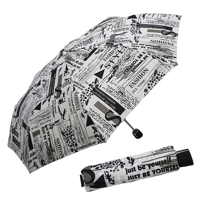 Doppler Mini Fiber SCRIBBLE WHITE - dámský skládací odlehčený deštník