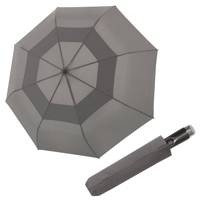 Doppler Magic XM Air šedý - pánský plně automatický deštník, šedý