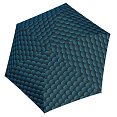 Doppler Mini Slim Carbonsteel TWISTER - dámský plochý skládací deštník, modrý otevřený