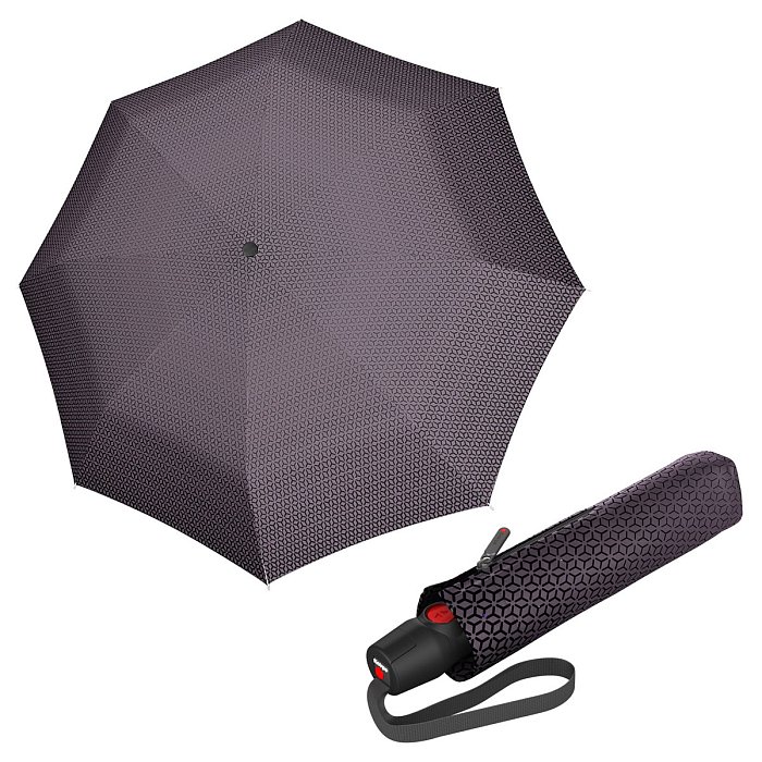 Knirps T.200 Medium Duomatic Focus Black - dámský plně automatický deštník