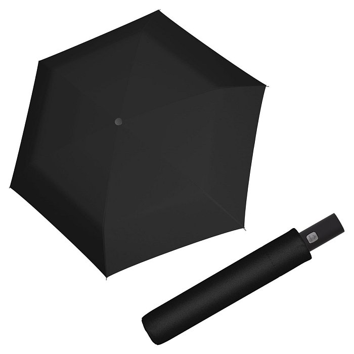 Doppler Smart Close - deštník s funkcí automatického zavírání, černý