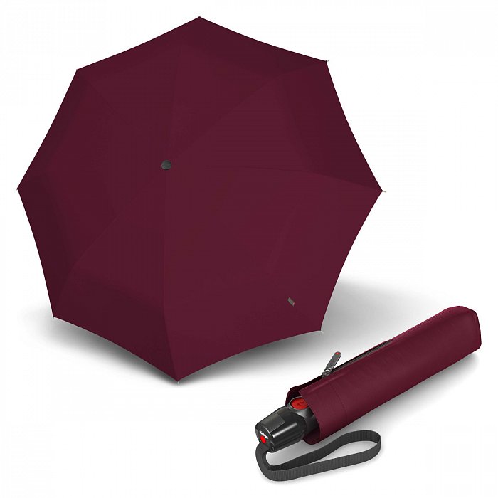Knirps T.200 Medium Duomatic Bordeaux - dámský plně-automatický deštník