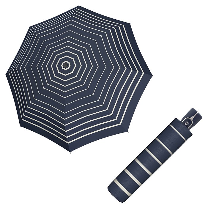 Doppler Magic Fiber TIMELESS - dámský skládací plně-automatický deštník, proužky