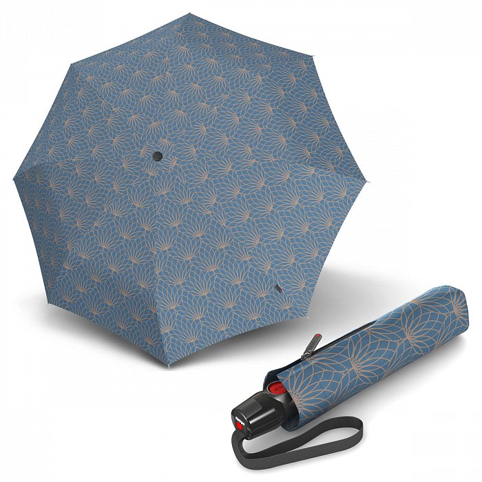 Knirps T.200 Medium Duomatic Renature Blue - dámský plně automatický deštník