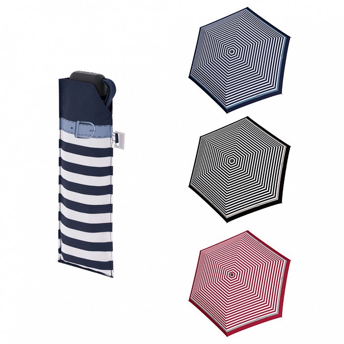Doppler Mini Slim Carbonsteel DELIGHT - dámský plochý skládací deštník