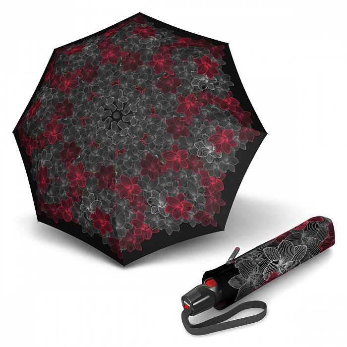 Knirps T.200 Medium Duomatic Stellar Black - dámský plně-automatický deštník