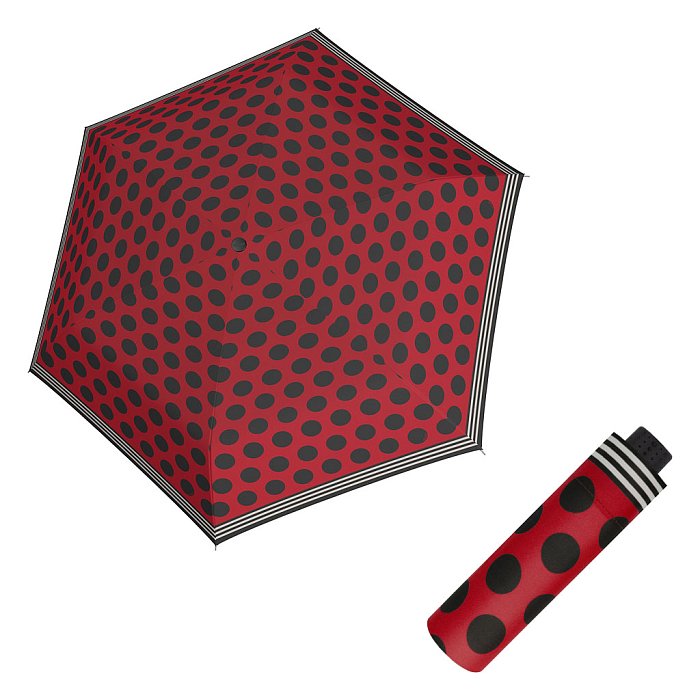 Doppler Havanna Fiber MIX-UP - dámský ultralehký mini deštník červená