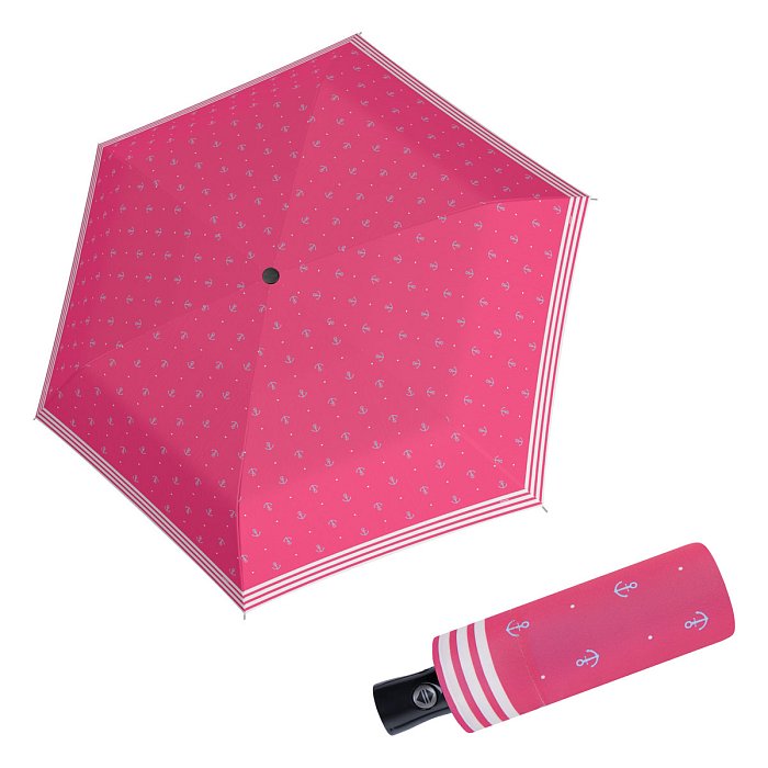 Doppler Magic Fiber XS SAILOR - dámský skládací plně-automatický deštník růžová