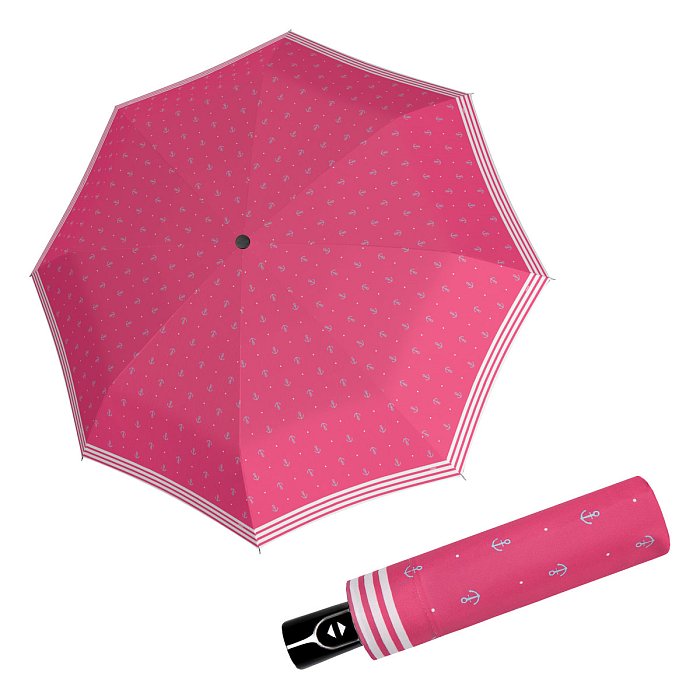 Doppler Magic Fiber SAILOR - dámský skládací plně-automatický deštník růžová