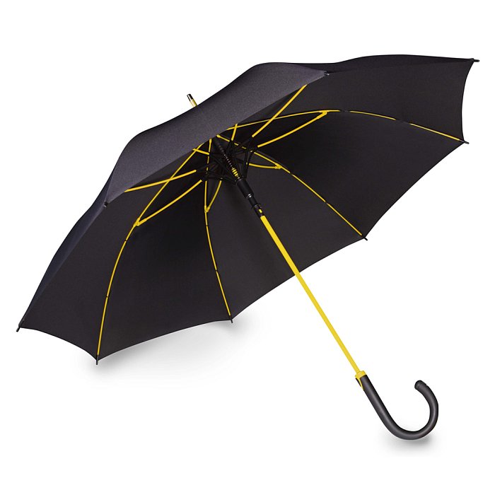 Doppler Fiber Long AC PARTY - dámský holový deštník žlutá