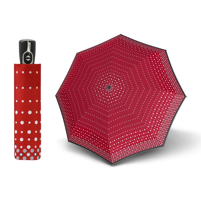 Doppler Magic Fiber PEARL - dámský skládací plně automatický deštník červená