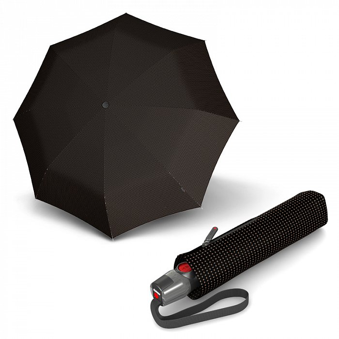 Knirps T.200 Medium Duomatic Watson Tobacco - pánský plně automatický deštník