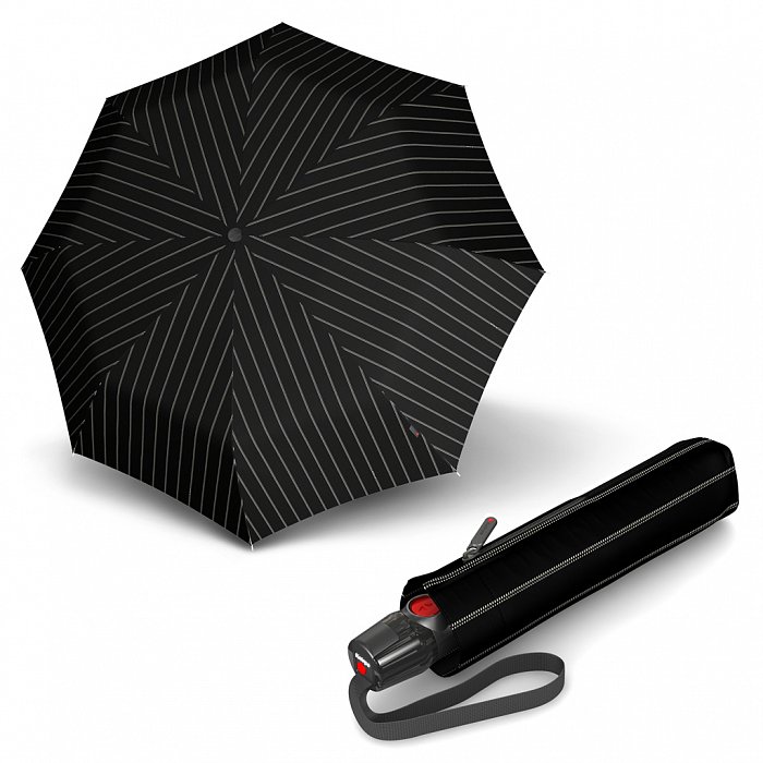 Knirps T.200 Medium Duomatic Gatsby Black - pánský plně automatický deštník